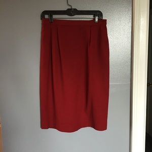 Knee length Dark Red Skirt